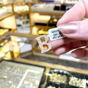 Small solid 14K gold & diamonds Initials ✨